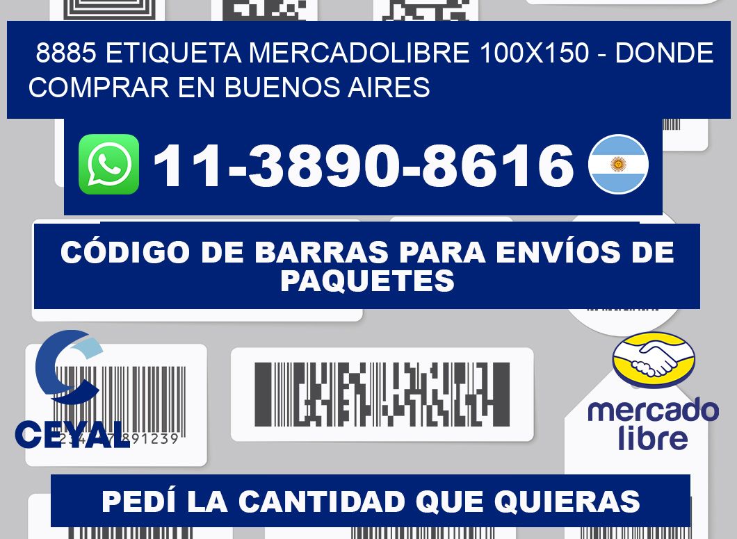 8885 etiqueta MercadoLibre 100x150 - Donde Comprar en Buenos Aires
