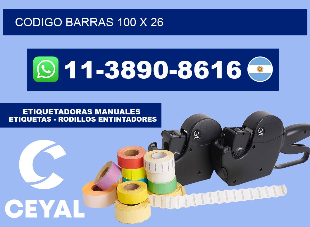 Codigo barras 100 x 26