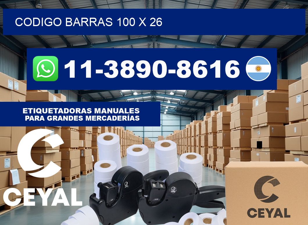 Codigo barras 100 x 26