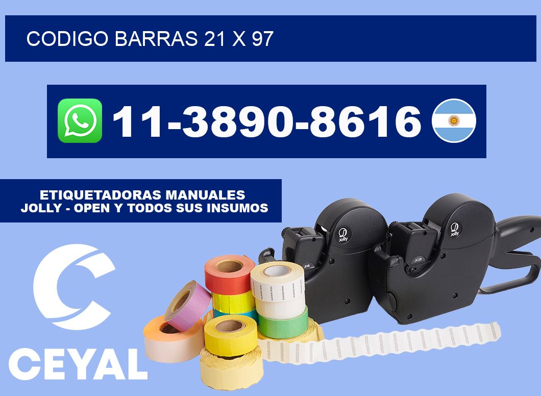 Codigo barras 21 x 97