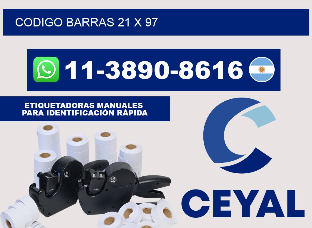 Codigo barras 21 x 97