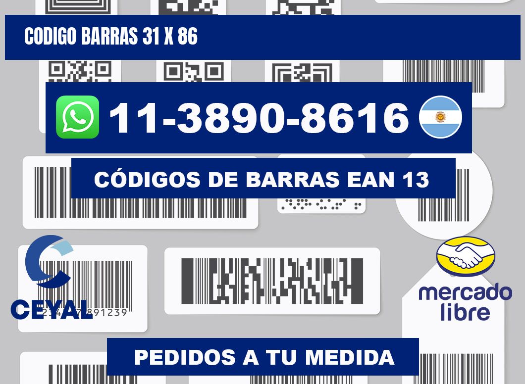 Codigo barras 31 x 86