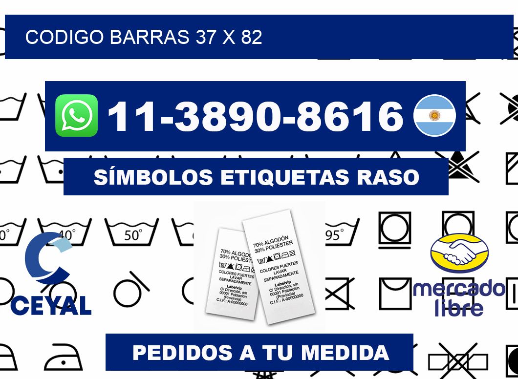 Codigo barras 37 x 82