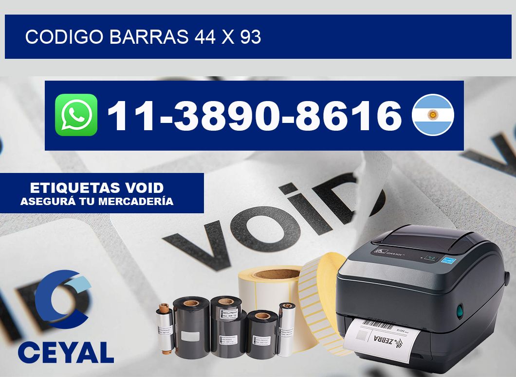 Codigo barras 44 x 93