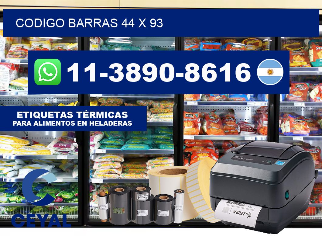 Codigo barras 44 x 93