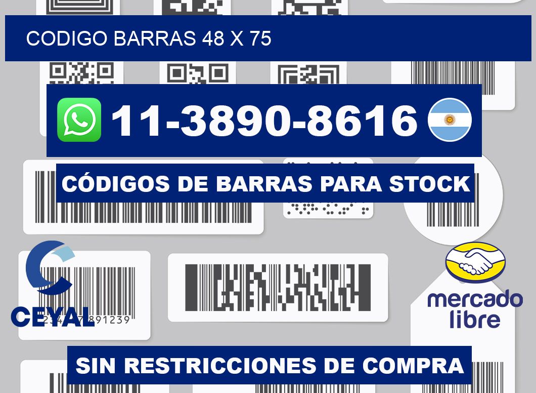 Codigo barras 48 x 75