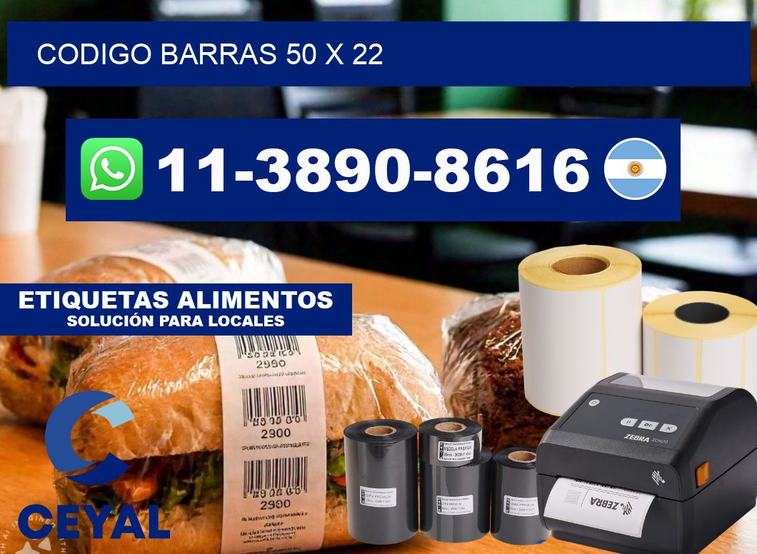 Codigo barras 50 x 22