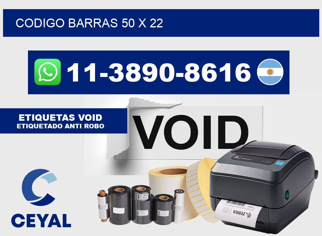 Codigo barras 50 x 22