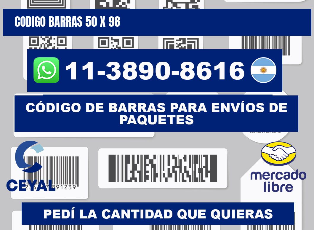 Codigo barras 50 x 98