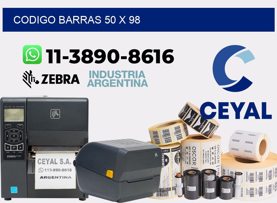 Codigo barras 50 x 98