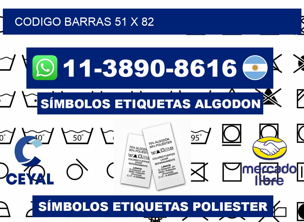 Codigo barras 51 x 82