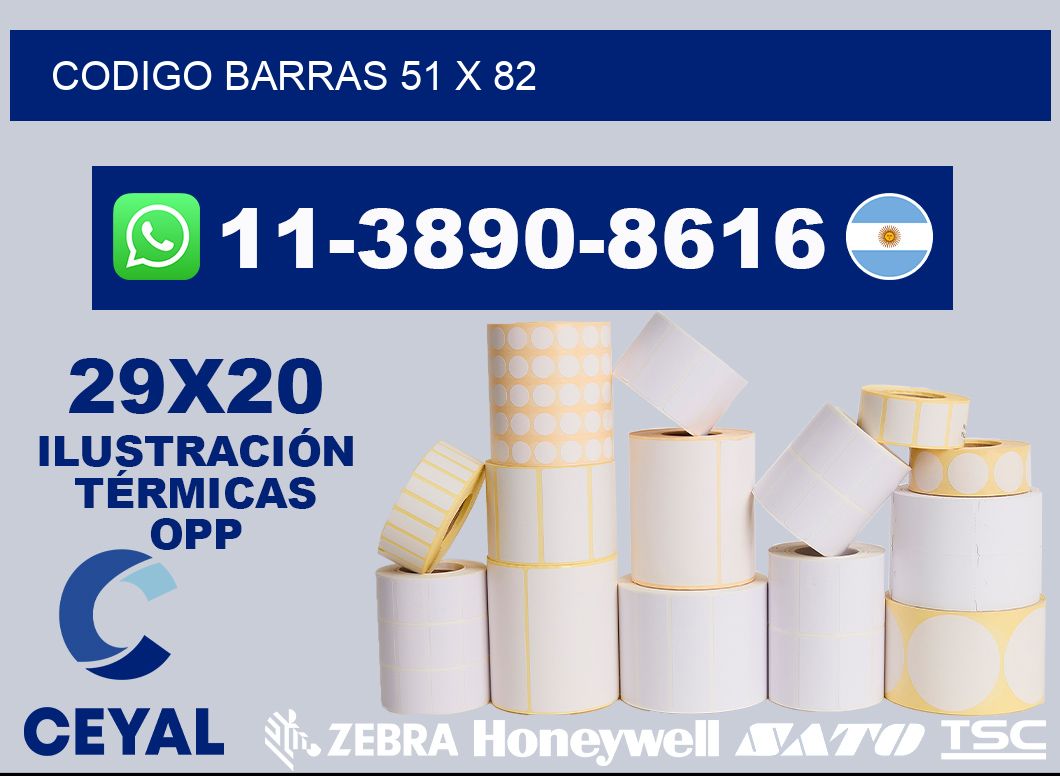 Codigo barras 51 x 82