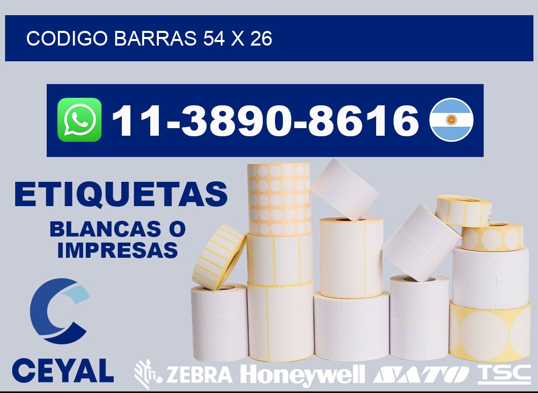 Codigo barras 54 x 26