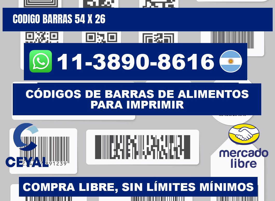 Codigo barras 54 x 26