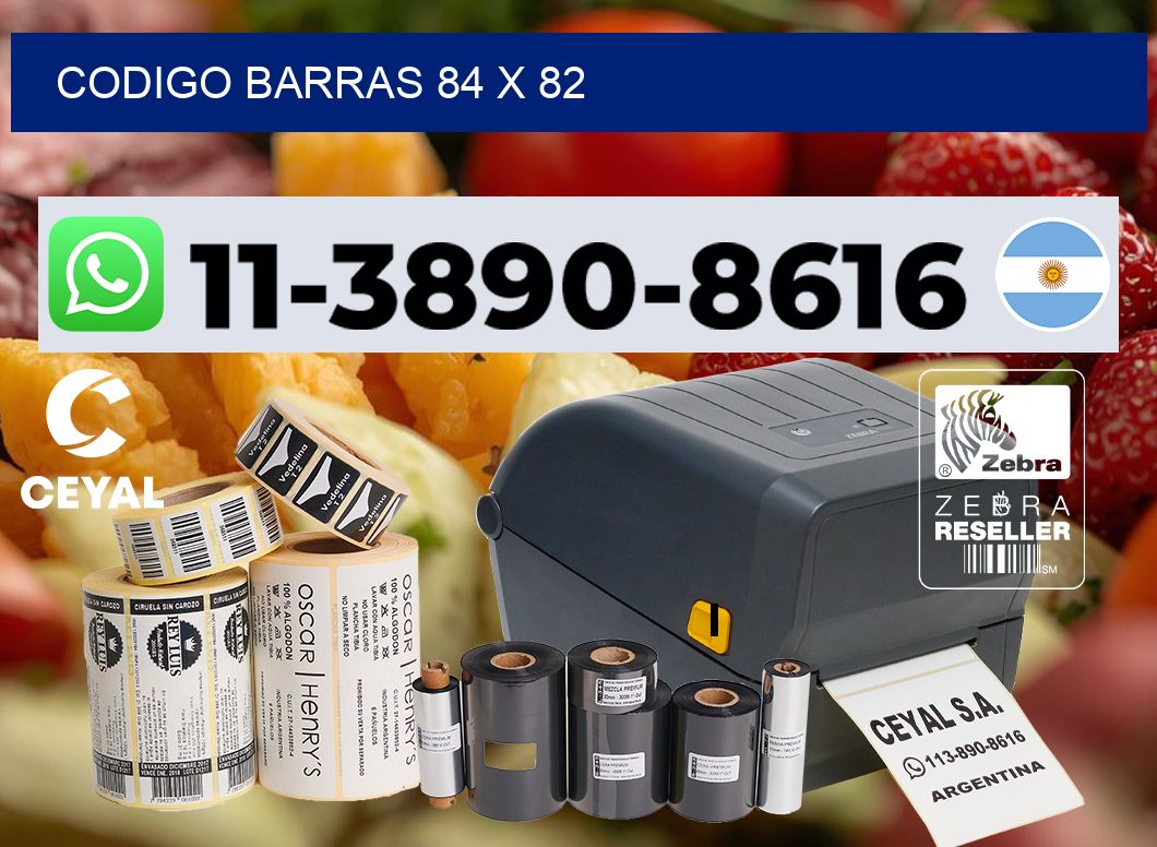 Codigo barras 84 x 82