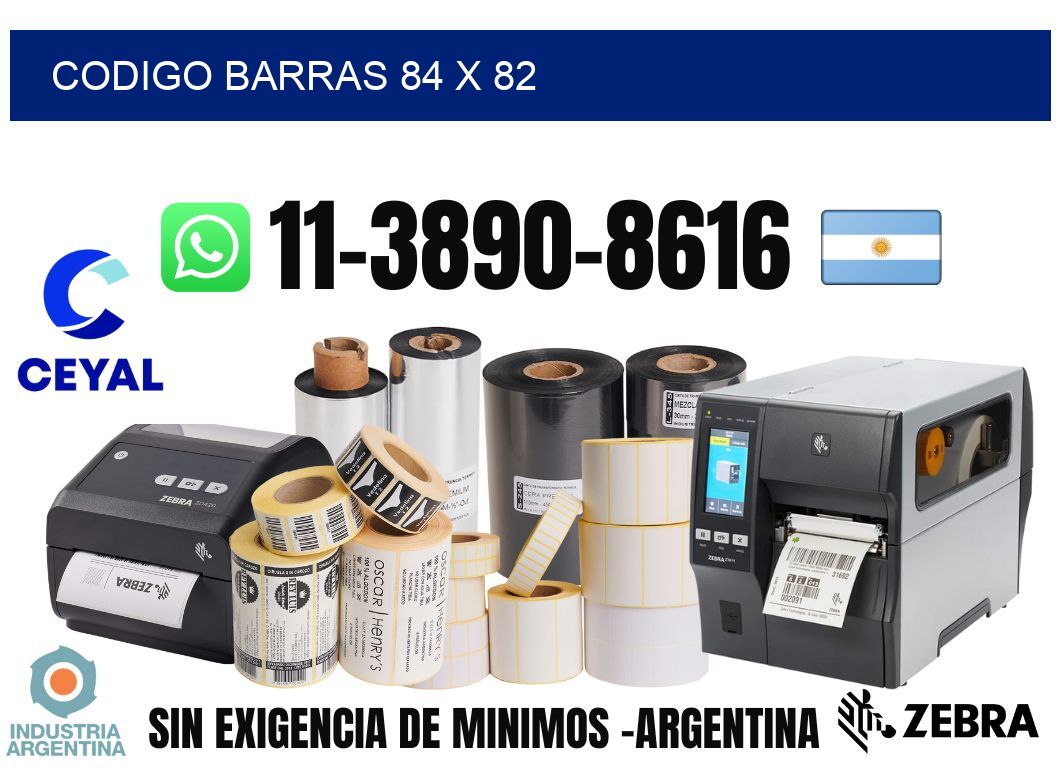 Codigo barras 84 x 82