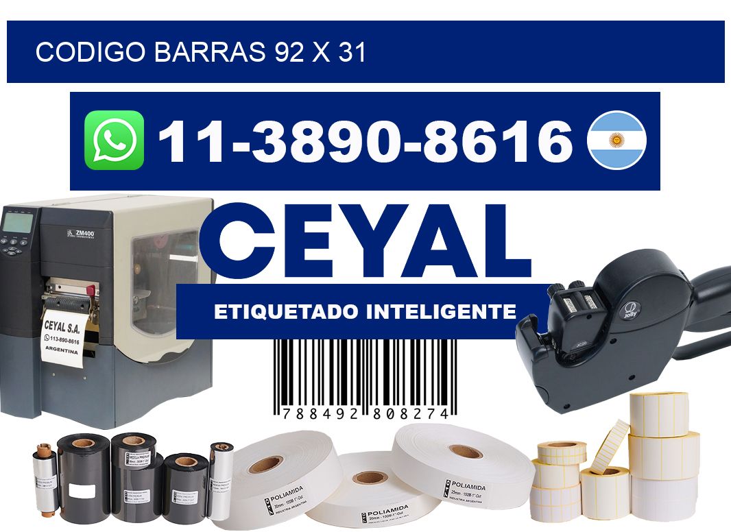 Codigo barras 92 x 31