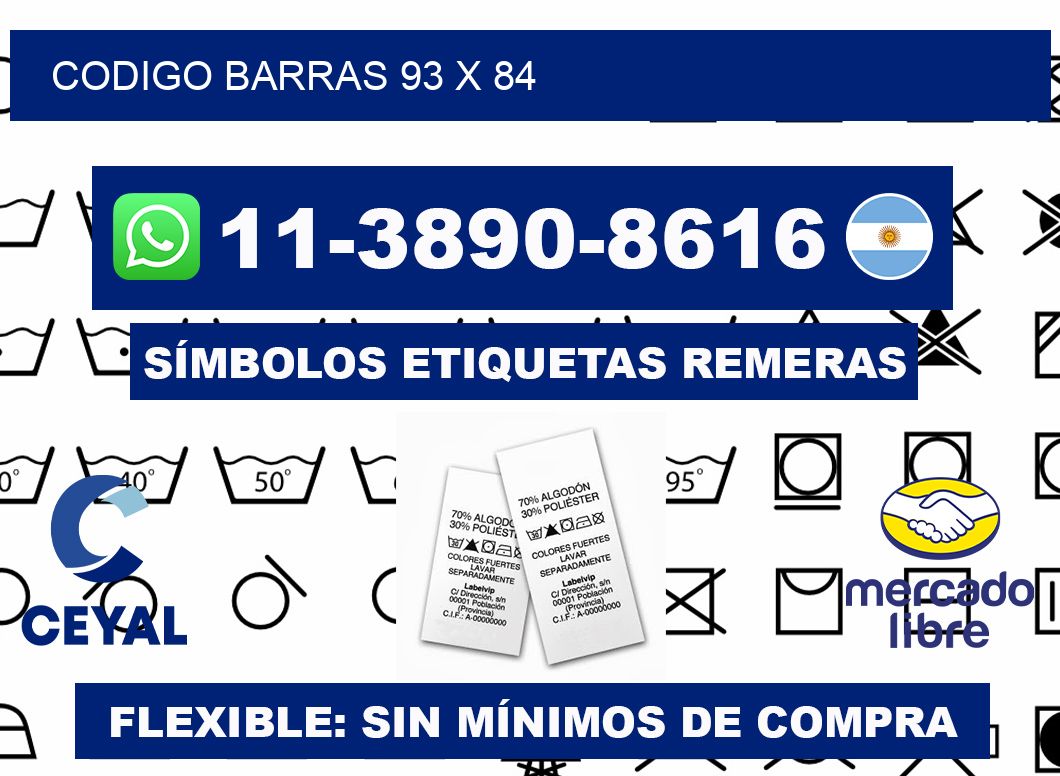 Codigo barras 93 x 84