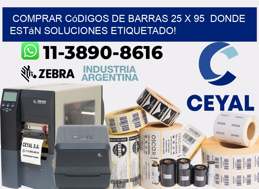 Comprar códigos de barras 25 x 95  donde están soluciones etiquetado!