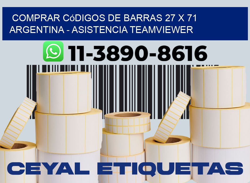 Comprar códigos de barras 27 x 71 argentina - asistencia teamviewer