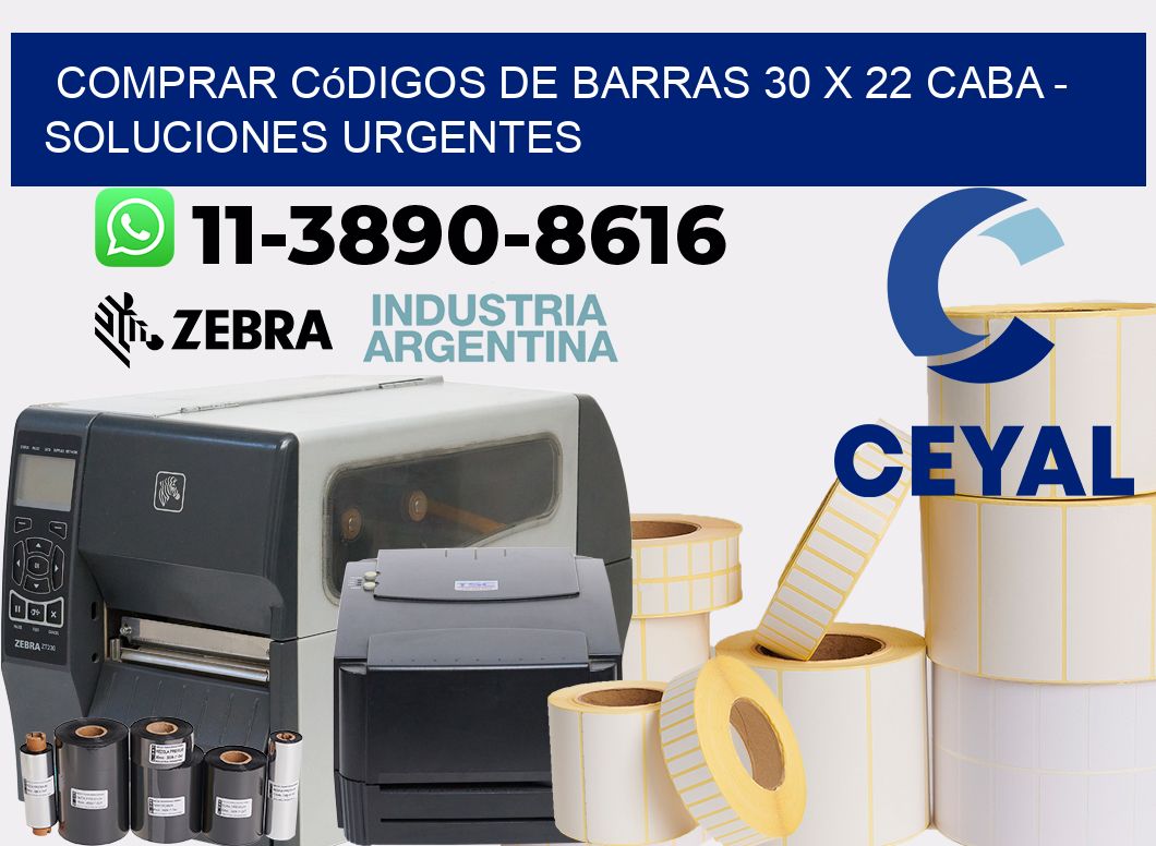 Comprar códigos de barras 30 x 22 CABA - soluciones urgentes