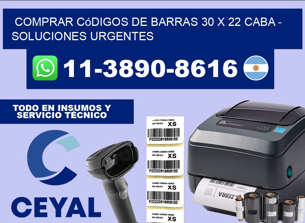 Comprar códigos de barras 30 x 22 CABA – soluciones urgentes