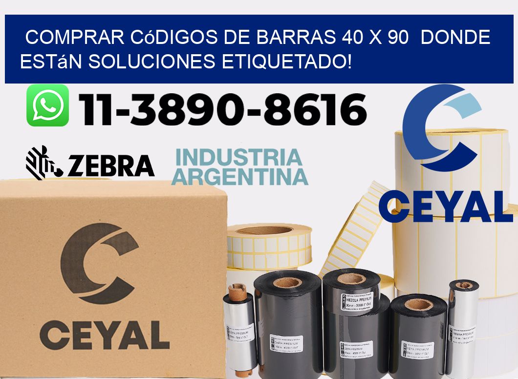 Comprar códigos de barras 40 x 90  donde están soluciones etiquetado!