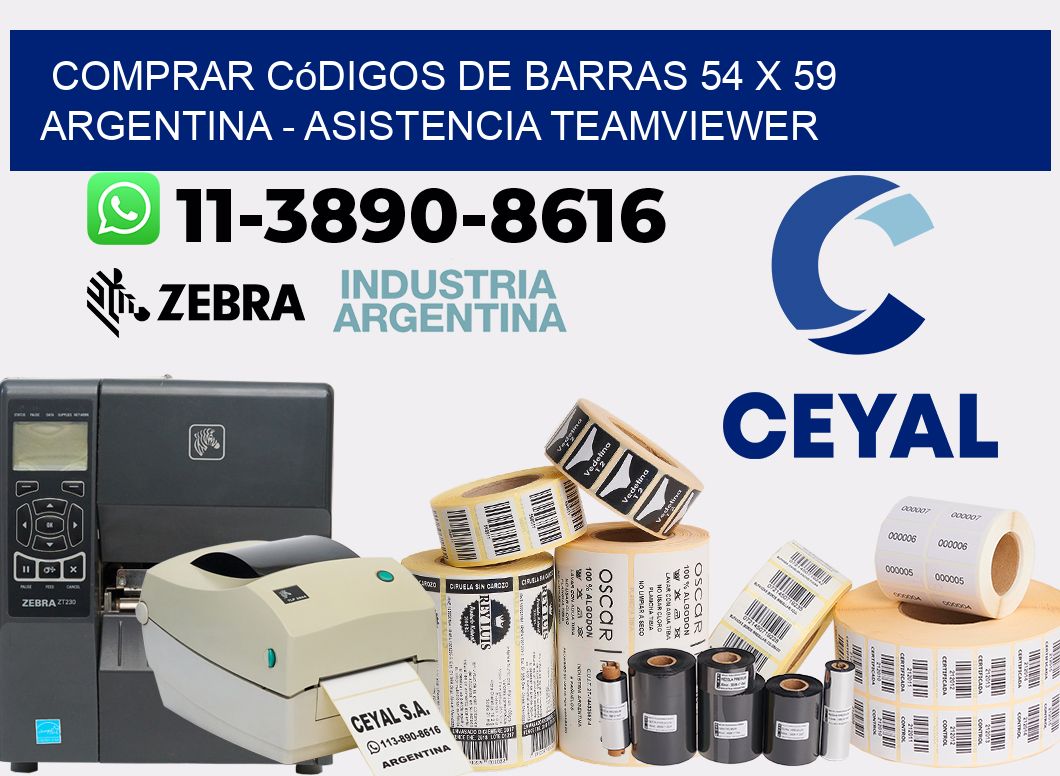 Comprar códigos de barras 54 x 59 argentina - asistencia teamviewer