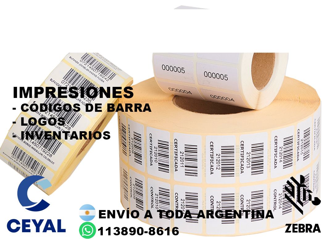 Comprar códigos de barras 61 x 28  donde están soluciones etiquetado!