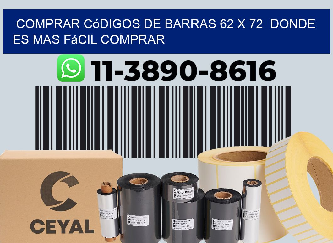 Comprar códigos de barras 62 x 72 Donde es mas fácil comprar