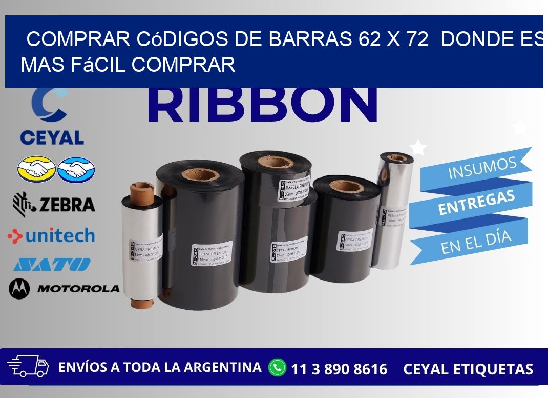 Comprar códigos de barras 62 x 72 Donde es mas fácil comprar