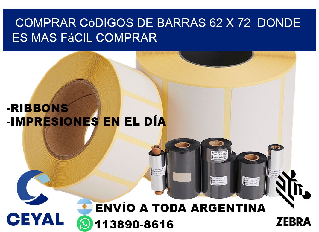 Comprar códigos de barras 62 x 72 Donde es mas fácil comprar