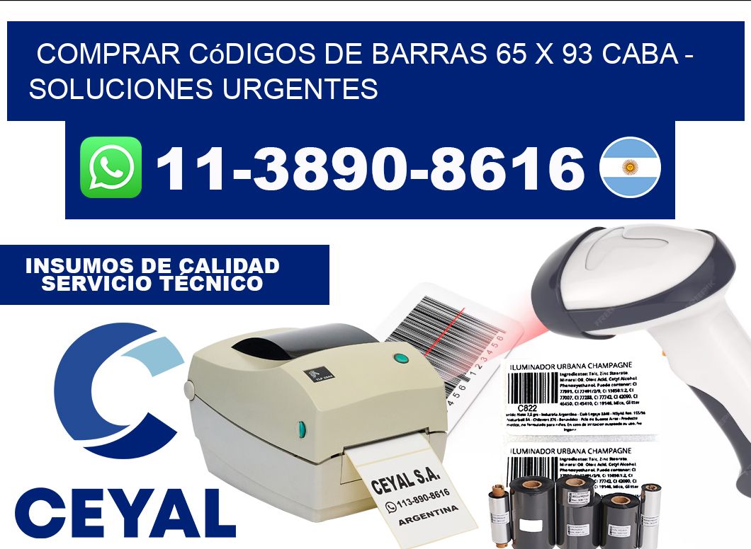 Comprar códigos de barras 65 x 93 CABA - soluciones urgentes