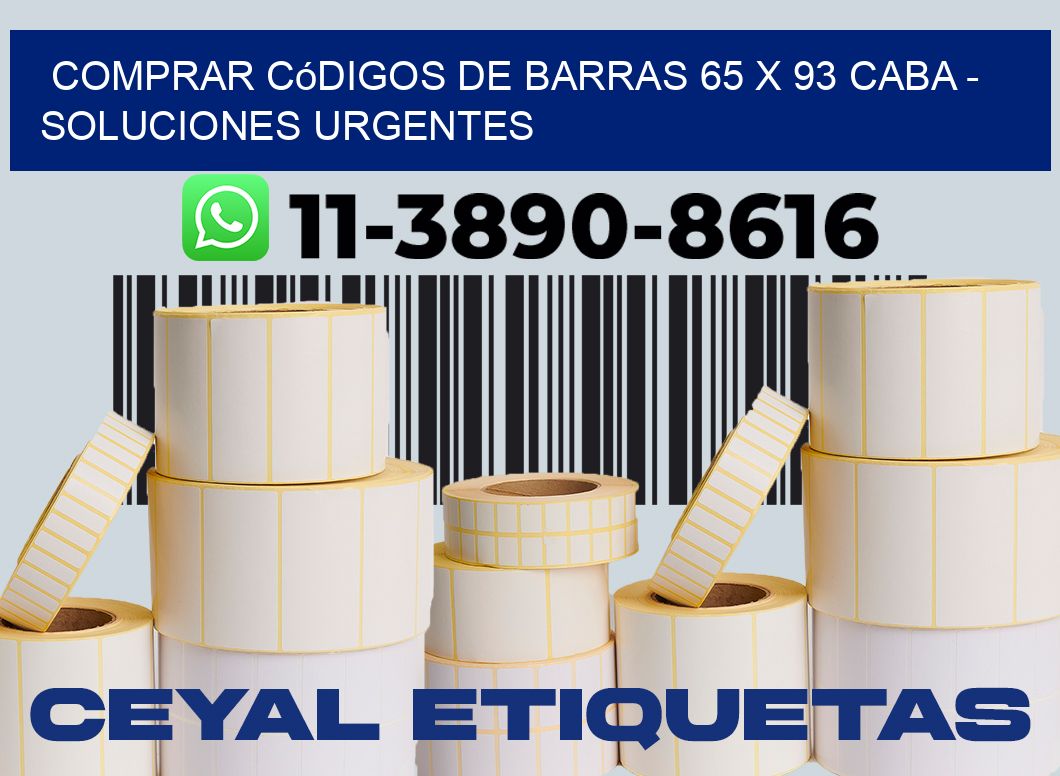 Comprar códigos de barras 65 x 93 CABA - soluciones urgentes