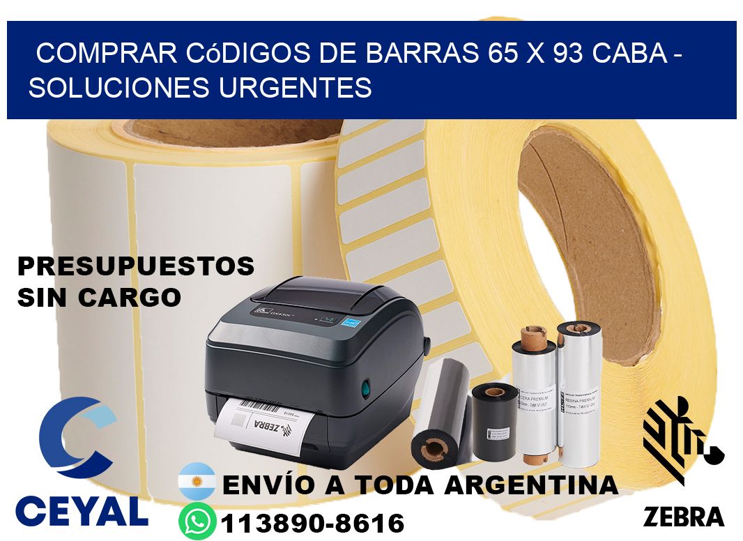 Comprar códigos de barras 65 x 93 CABA - soluciones urgentes