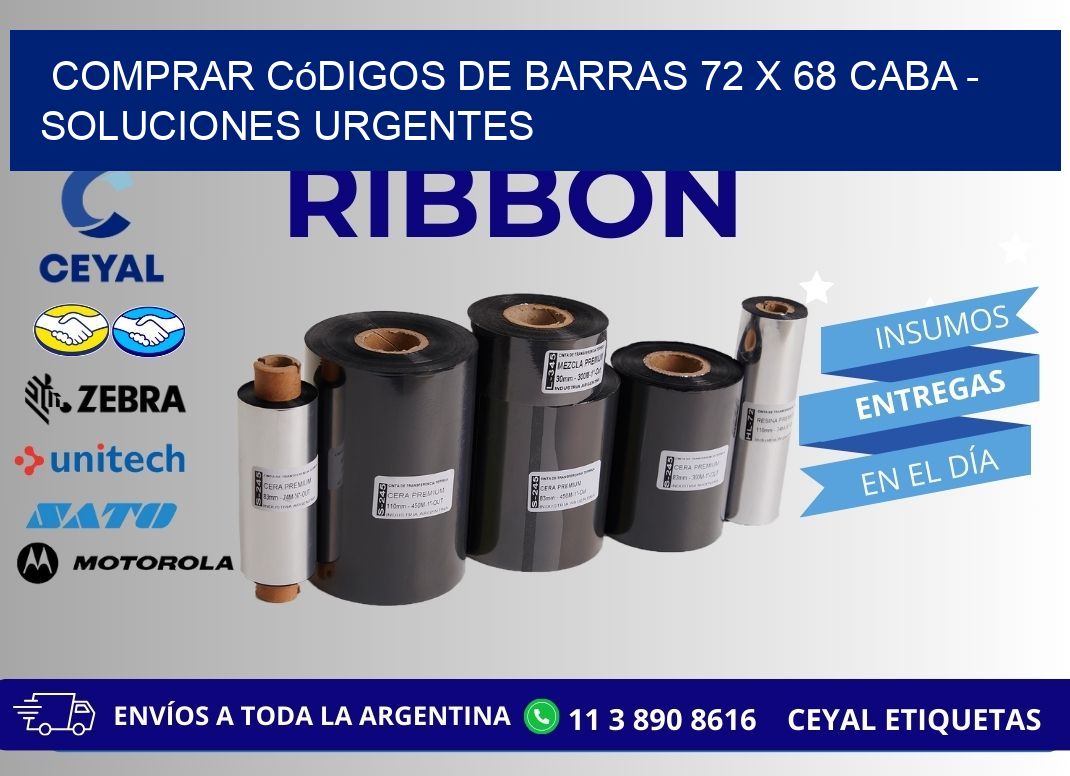 Comprar códigos de barras 72 x 68 CABA - soluciones urgentes