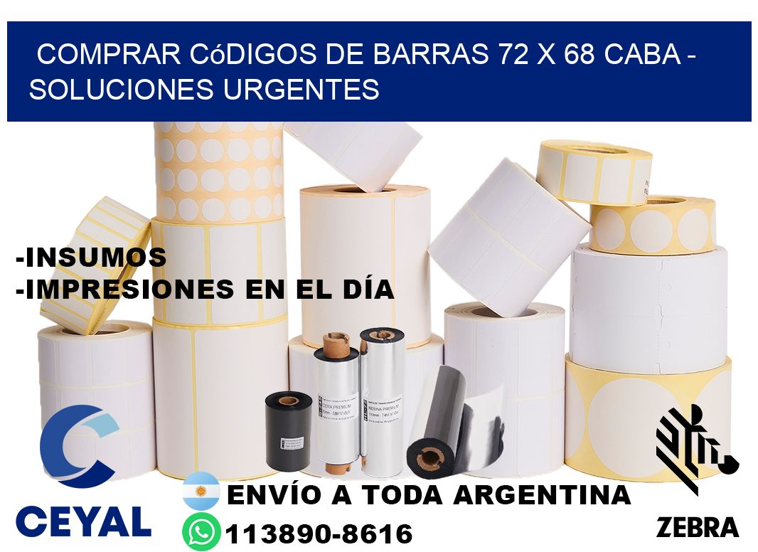 Comprar códigos de barras 72 x 68 CABA - soluciones urgentes