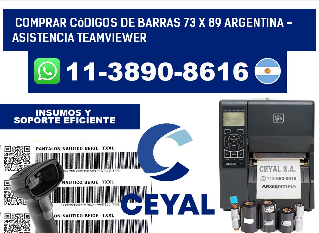 Comprar códigos de barras 73 x 89 argentina - asistencia teamviewer