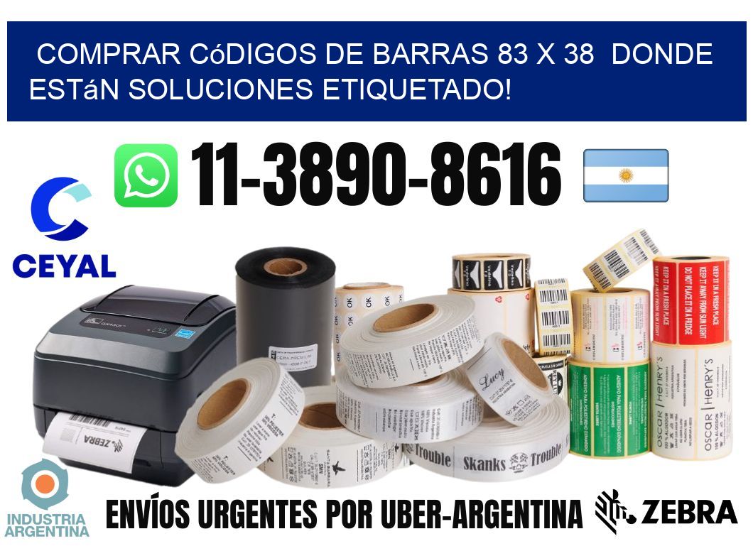 Comprar códigos de barras 83 x 38  donde están soluciones etiquetado!