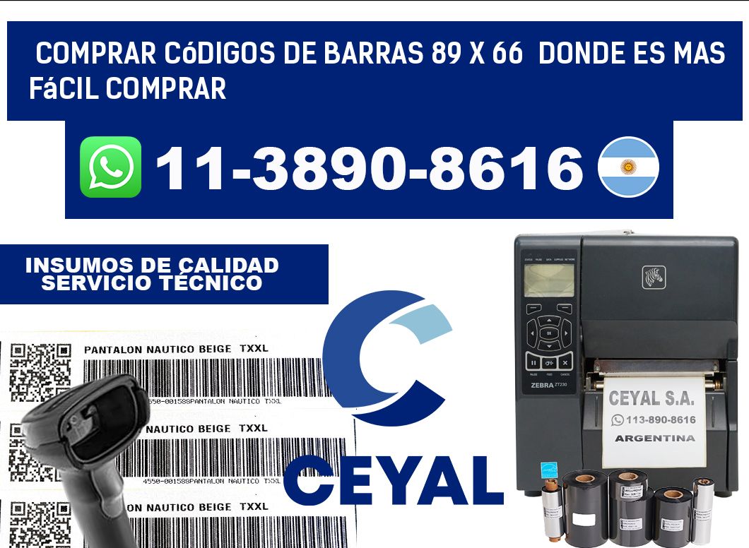 Comprar códigos de barras 89 x 66  Donde es mas fácil comprar
