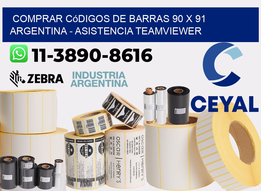 Comprar códigos de barras 90 x 91 argentina - asistencia teamviewer