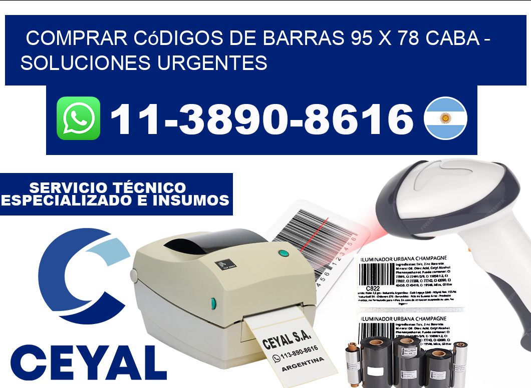 Comprar códigos de barras 95 x 78 CABA - soluciones urgentes
