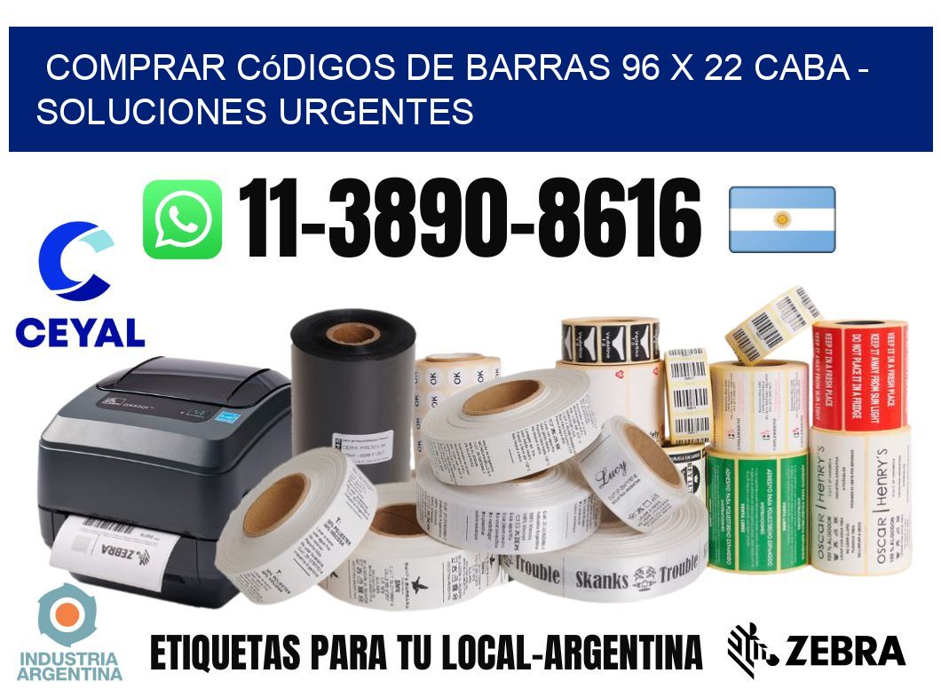 Comprar códigos de barras 96 x 22 CABA - soluciones urgentes