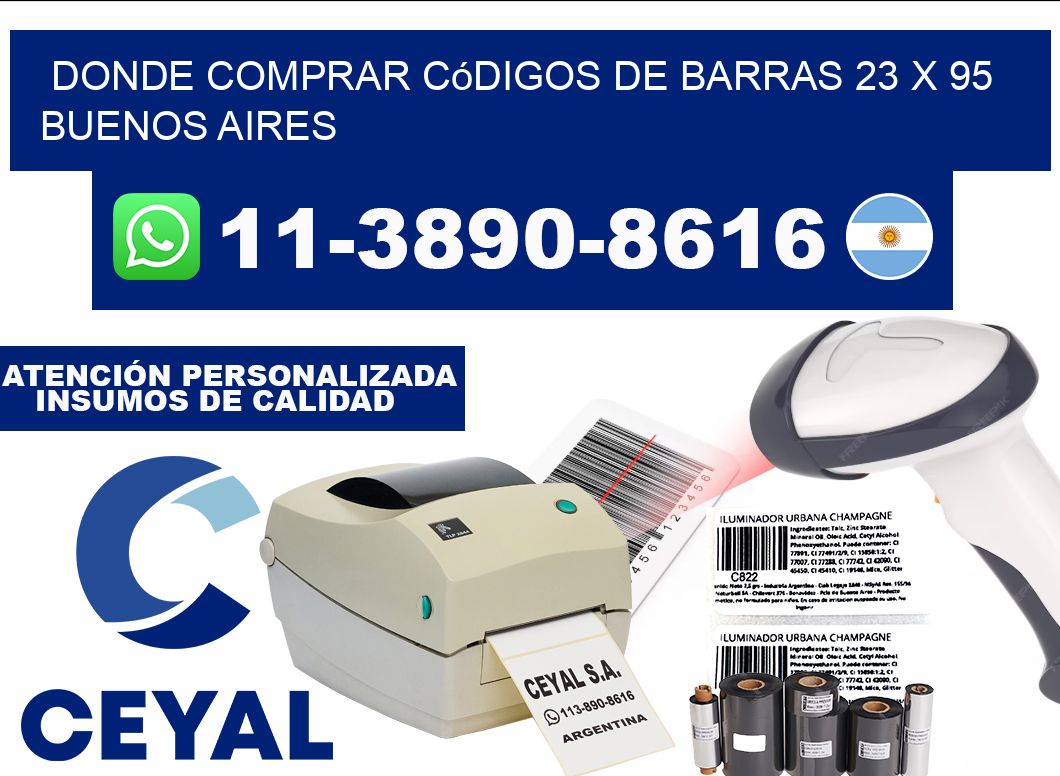 Donde Comprar códigos de barras 23 x 95 Buenos Aires