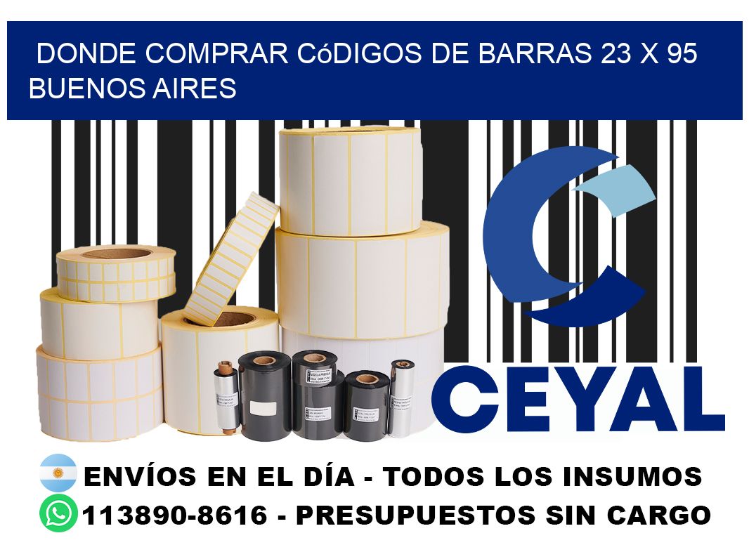 Donde Comprar códigos de barras 23 x 95 Buenos Aires