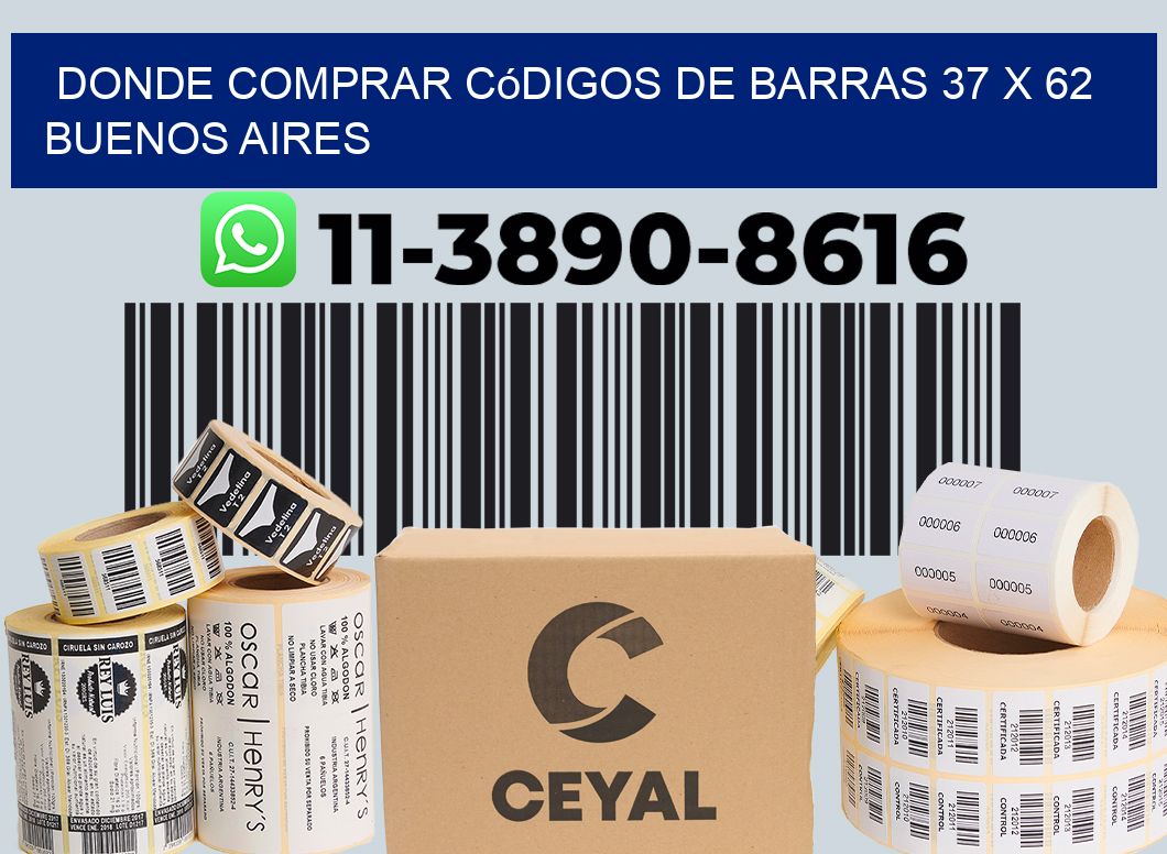 Donde Comprar códigos de barras 37 x 62  Buenos Aires