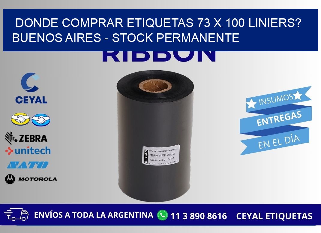 Donde Comprar etiquetas 73 x 100 LINIERS? Buenos Aires - Stock permanente