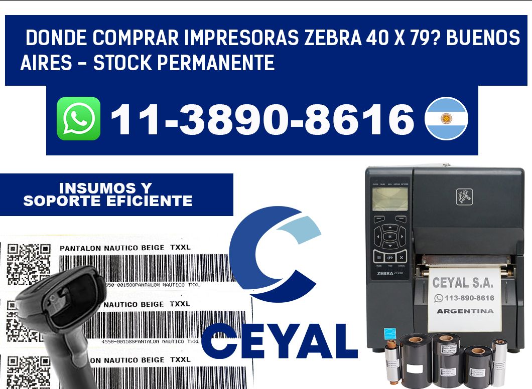 Donde Comprar impresoras zebra 40 x 79? Buenos Aires - Stock permanente