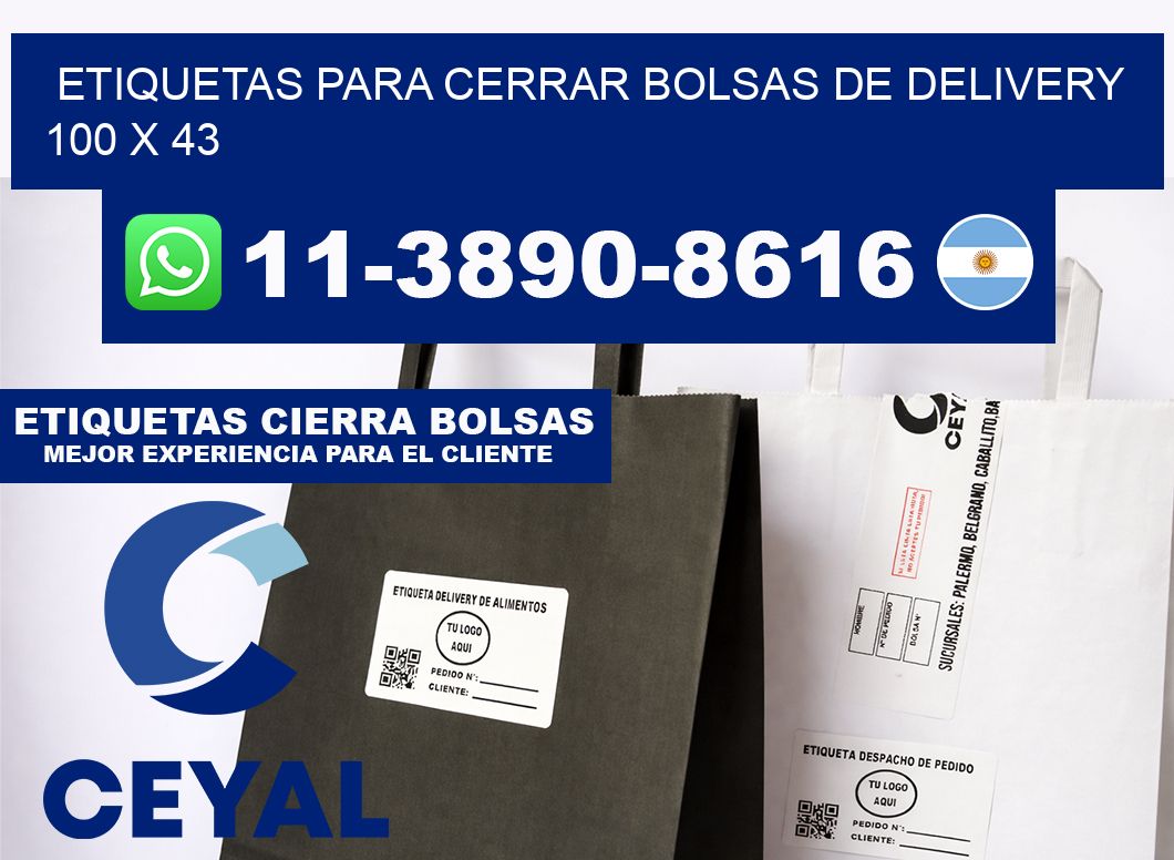 ETIQUETAS PARA CERRAR BOLSAS DE DELIVERY 100 x 43