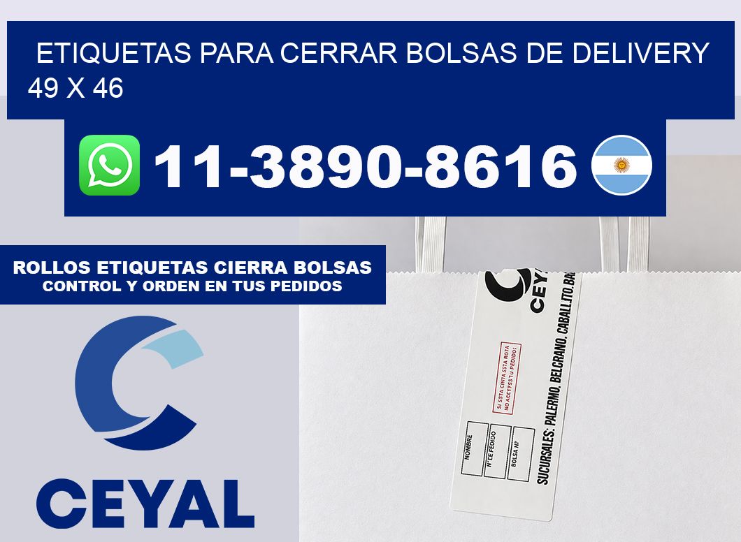 ETIQUETAS PARA CERRAR BOLSAS DE DELIVERY 49 x 46